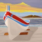 Título: Fim de Tarde na Praia Autor: Phyllis D' Avila dos Santos Dimensões: 42 x 85 cm Linguagem: Artes Visuais Técnica: Acrílica Sobre Tela Tombo: 54535